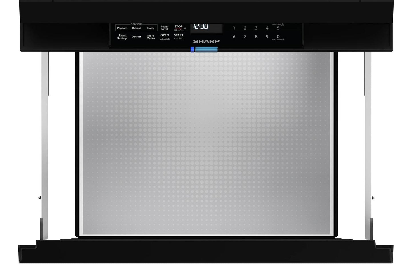 Sharp SMD2479MB Sharp 24 In. 1.2 Cu. Ft. Deco Series Built-In Smart Microwave Drawer™ Oven With Easy Wave Open In Black