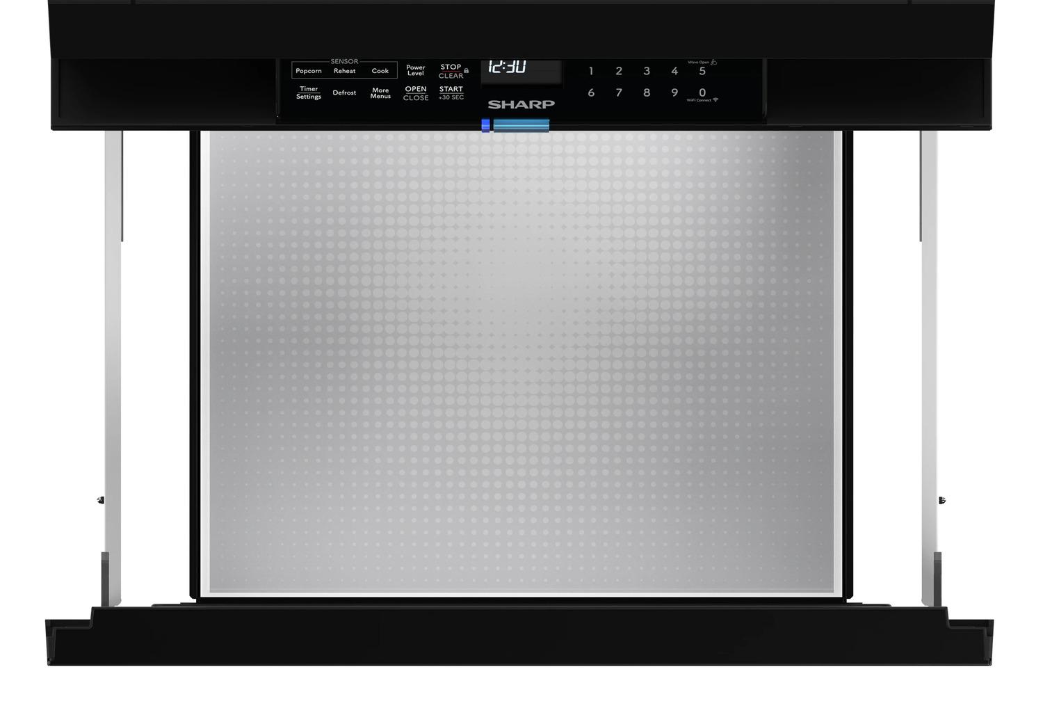 Sharp SMD2479MB Sharp 24 In. 1.2 Cu. Ft. Deco Series Built-In Smart Microwave Drawer™ Oven With Easy Wave Open In Black