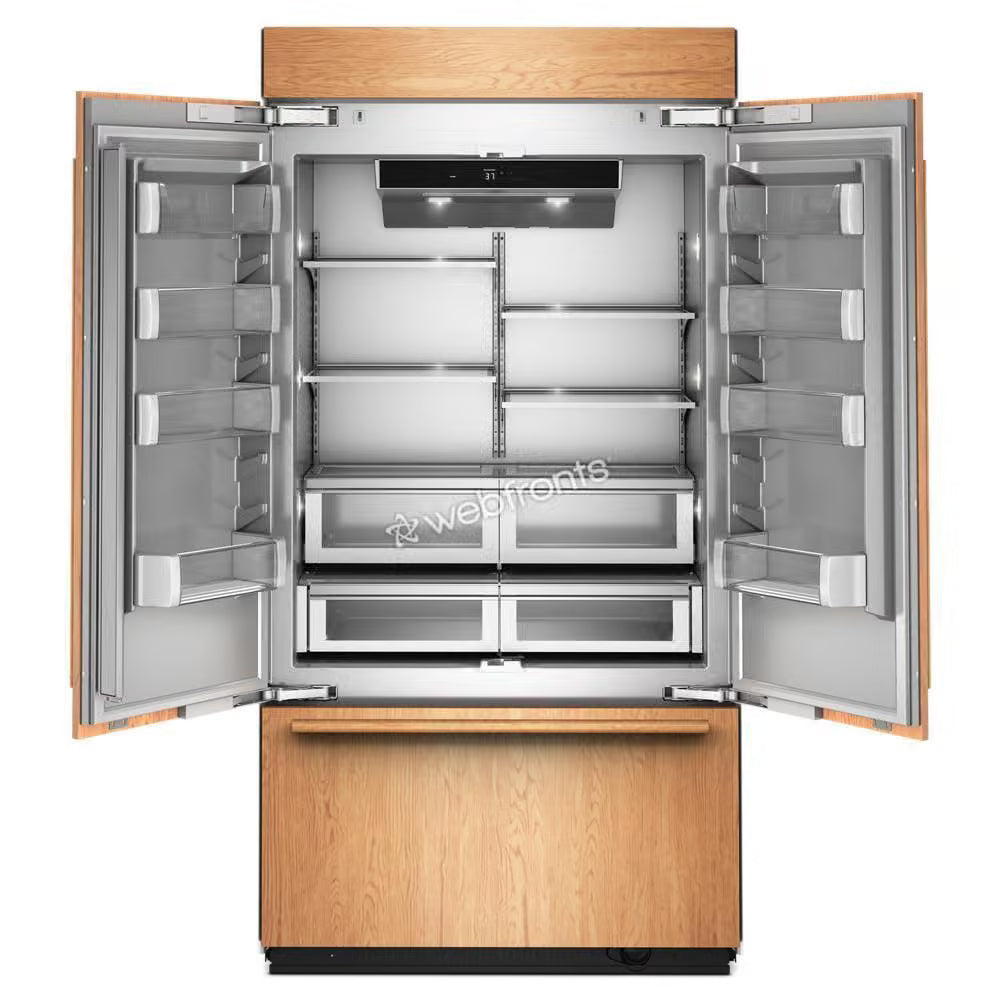 Kitchenaid KBFN542TPA 24.2 Cu. Ft. 42" Built-In Panel-Ready French Door Bottom Mount Refrigerator With Platinum Interior