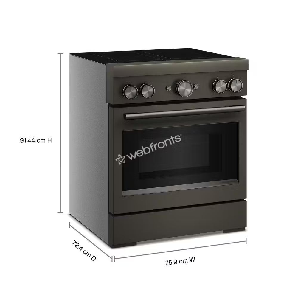 Kitchenaid KFIS930SBE 30-Inch 4-Element Induction Freestanding Commercial-Style Range With Air Fry