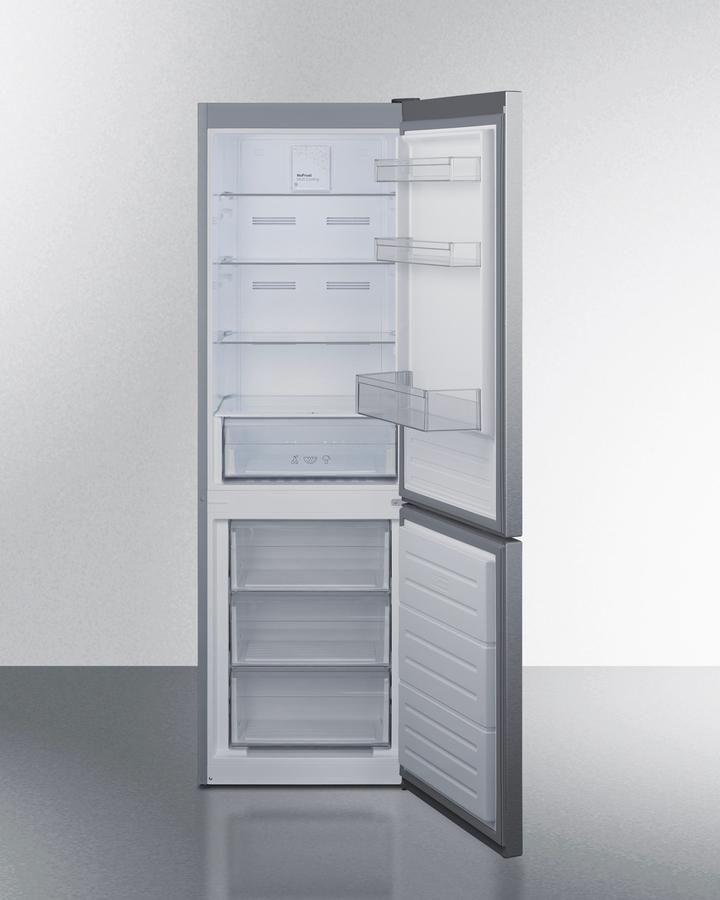 Summit FFBF124SS 24" Wide Bottom Mount Refrigerator-Freezer