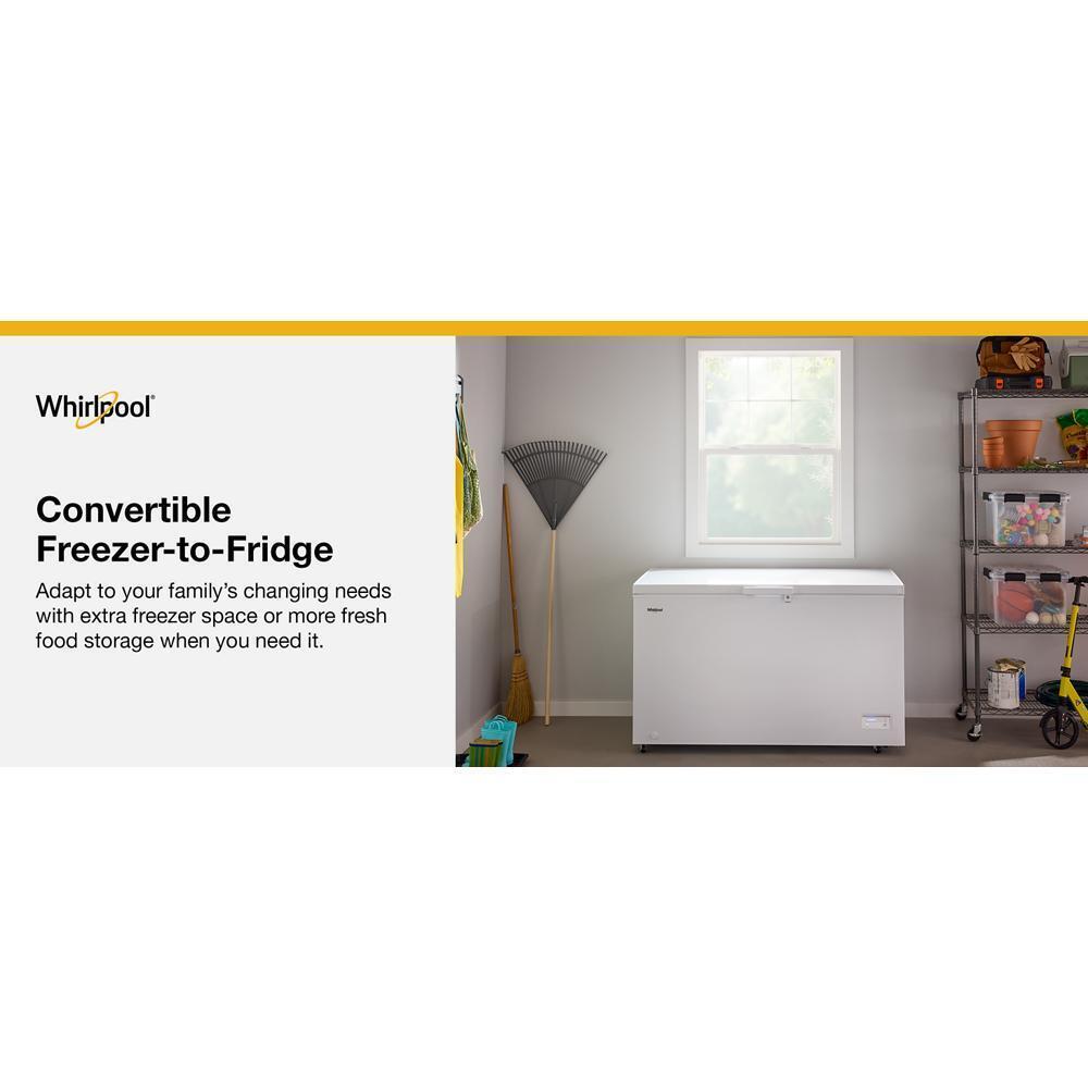 Whirlpool WZCC5516TW Whirlpool® 16 Cu. Ft. Convertible Freezer-To-Fridge Chest Freezer With 3 Storage Baskets