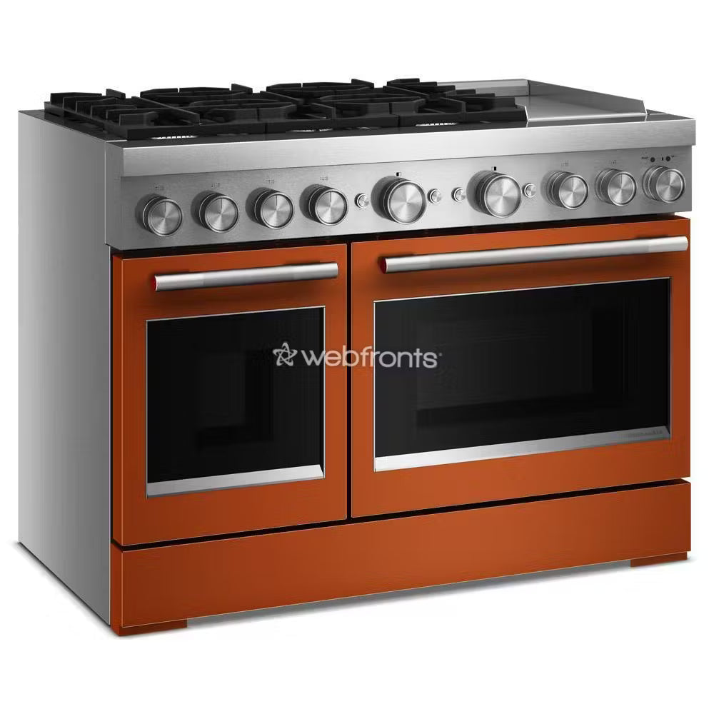 Kitchenaid KFDD948SSC 48-Inch 6 Burner Commercial-Style Dual Fuel Range With Griddle