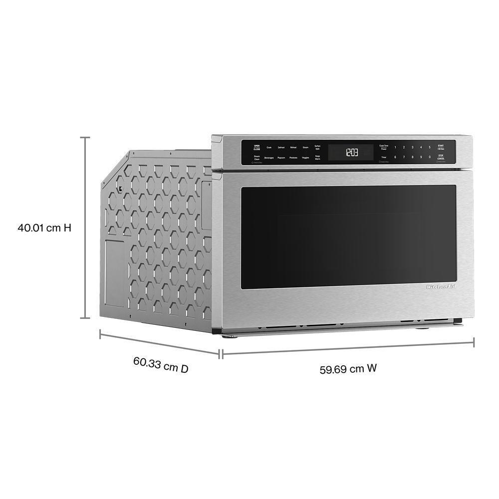 Kitchenaid KMBD524TPS 24" Under-Counter Microwave Oven Drawer With Steam Cooking