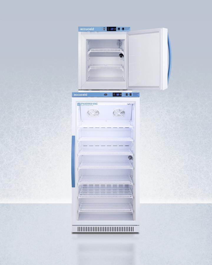 Summit ARG8PVAFZ1PVSTACK 24" Wide Performance Series All-Refrigerator/All-Freezer Combination