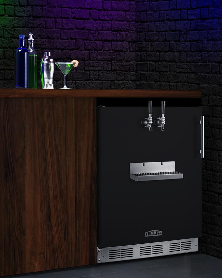 Summit SBC58BFRTPADALHD 24" Wide Front Tap Built-In Beer Kegerator, Ada-Compliant