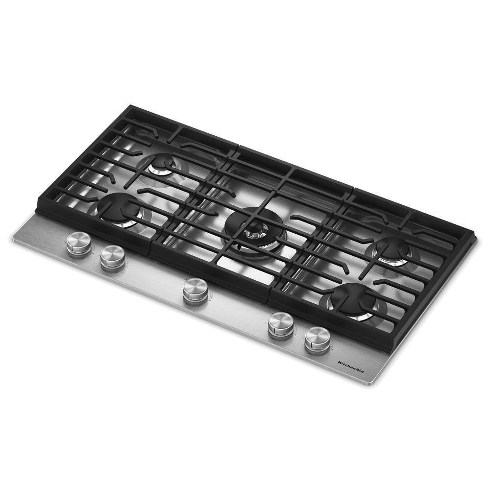Kitchenaid KCGK536SSS Kitchenaid® 36 In. Gas Cooktop With 5 Burners And Integrated Wok Grate