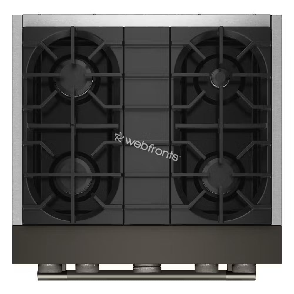 Kitchenaid KFDS930SBE 30-Inch 4 Burner Commercial-Style Dual Fuel Range With No Preheat Air Fry Mode