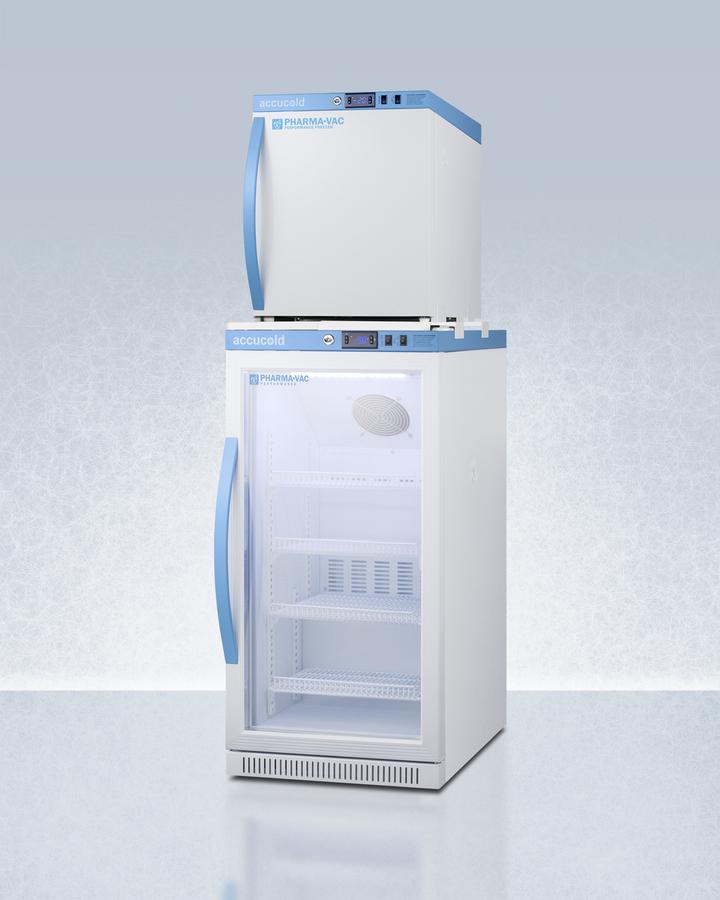 Summit ARG31PVBIADAAFZ1PVSTACK 20" Wide Performance Series All-Refrigerator/All-Freezer Combination