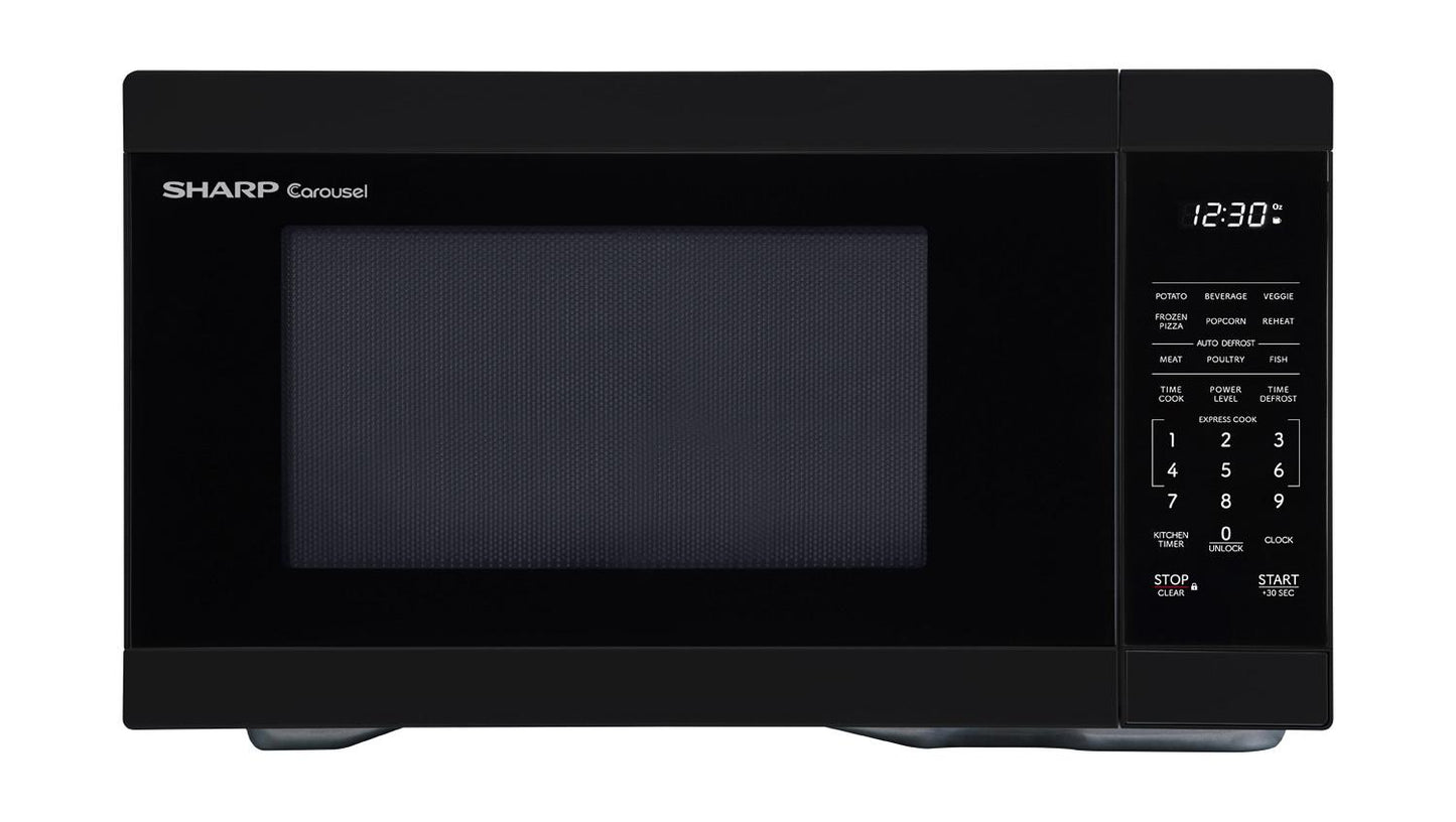 Sharp SMC1161KB Sharp 1.1 Cu. Ft. 1000W Black Countertop Microwave Oven