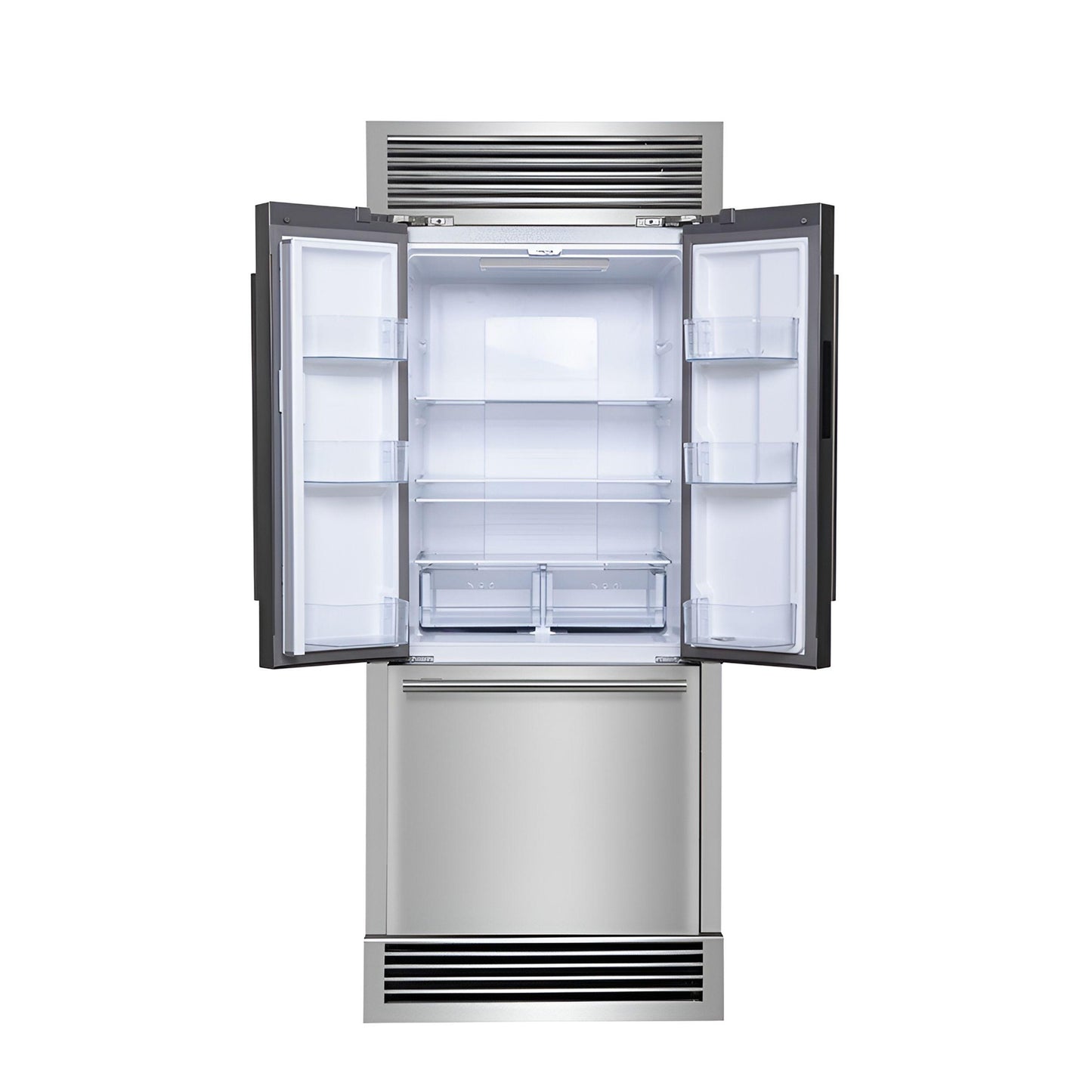 Forno FFFFD197435SG No Frost Refridgerator With Grill 35" French Door 17.5Cf. Vcm Stainless Steel With Ice Maker