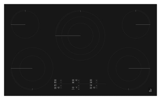 Jennair JEC4536HB Oblivian Glass 36" Electric Cooktop With Glass-Touch Electronic Controls Black
