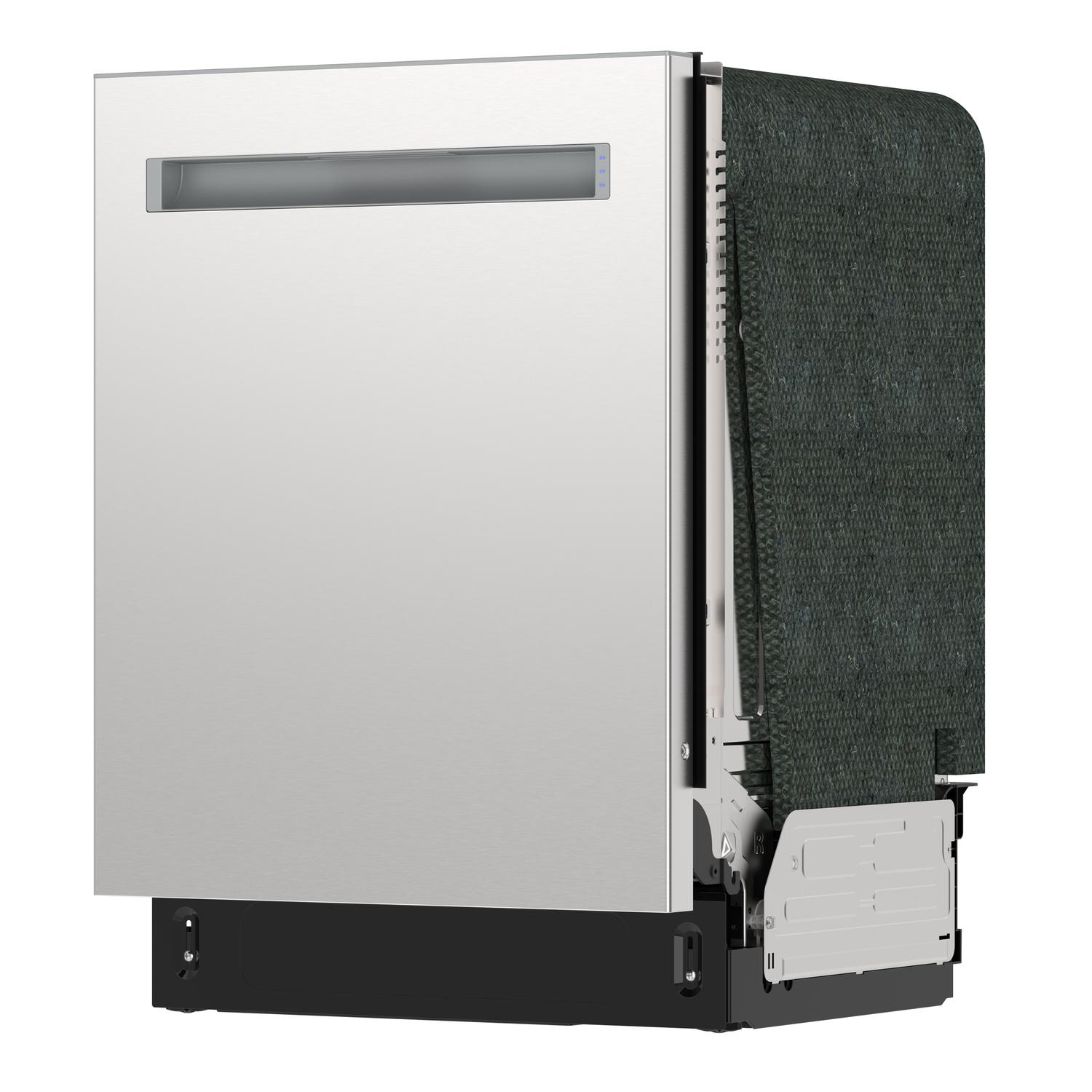 Sharp SDW6768SMS 24" Top Control Stainless Steel Pocket Handle 44Db Dishwasher With Auto Door Open