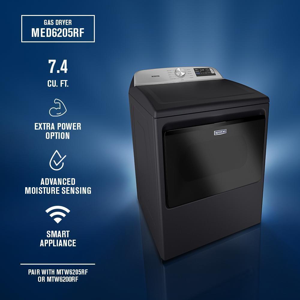 Maytag MED6205RF 7.4 Cu. Ft. Top Load Electric Dryer With Extra Power And Advanced Moisture Sensing