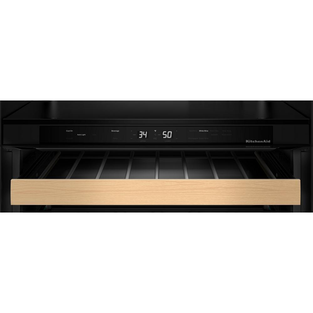 Kitchenaid KUWR524SPS 24" Undercounter Wine Cellar With Full-Extension Wood-Front Racks