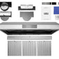 Hauslane UCPS18SS36 Hauslane Chef 36-In Ducted Stainless Steel Undercabinet Range Hood