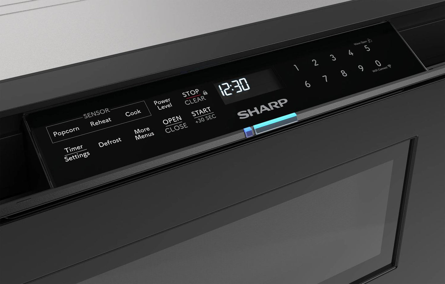 Sharp SMD2479MB Sharp 24 In. 1.2 Cu. Ft. Deco Series Built-In Smart Microwave Drawer™ Oven With Easy Wave Open In Black