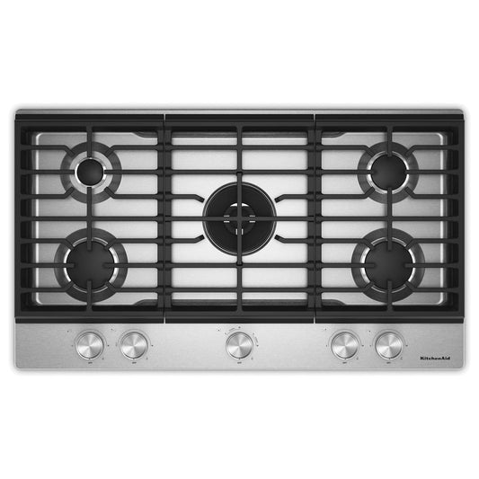 Kitchenaid KCGK736SSS Kitchenaid® 36 In. Gas Cooktop With 5 Burners And Integrated Wok Grate
