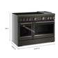 Kitchenaid KFID948SBE 48-Inch 6-Element Induction Freestanding Commercial-Style Range With Griddle