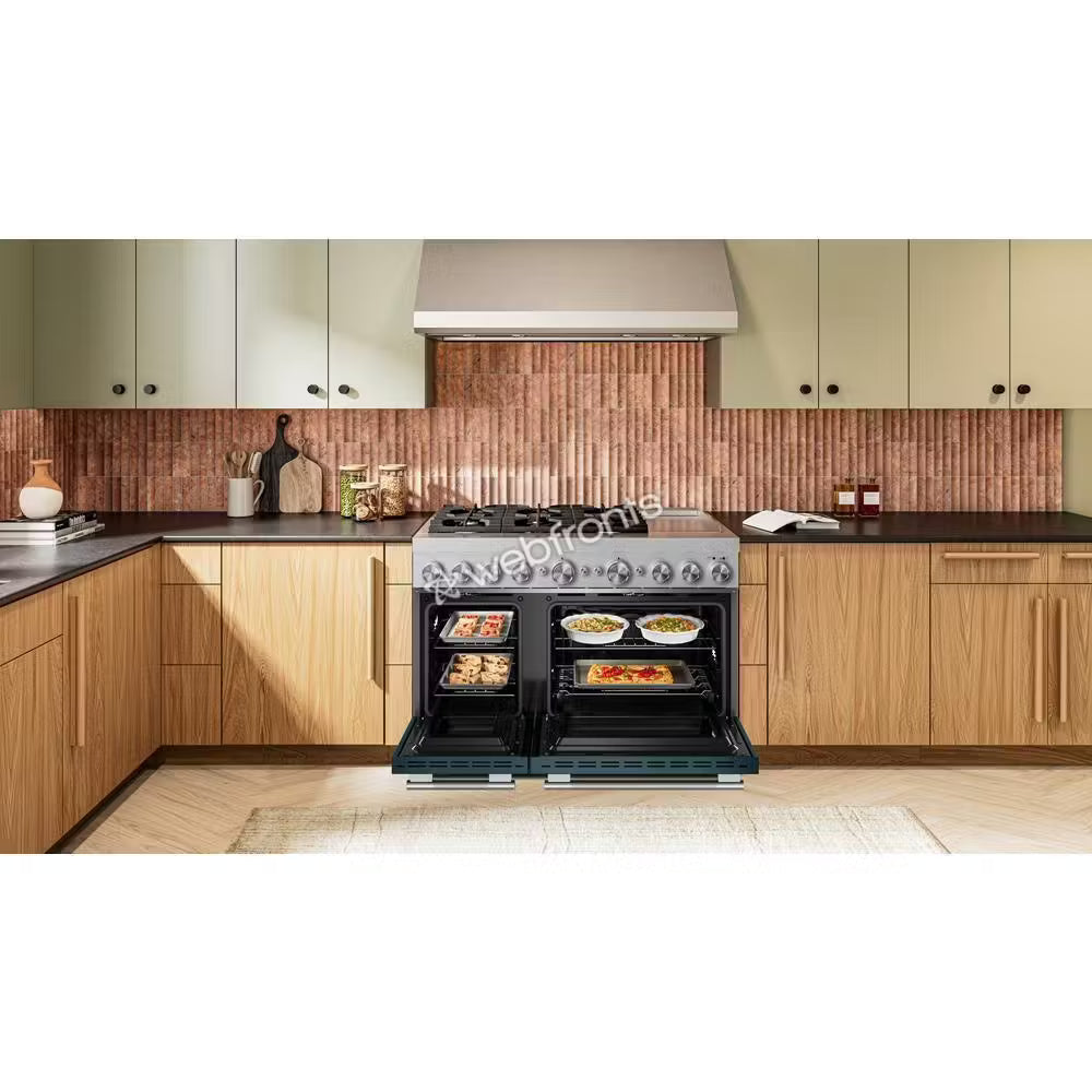 Kitchenaid KFDD948SAG 48-Inch 6 Burner Commercial-Style Dual Fuel Range With Griddle