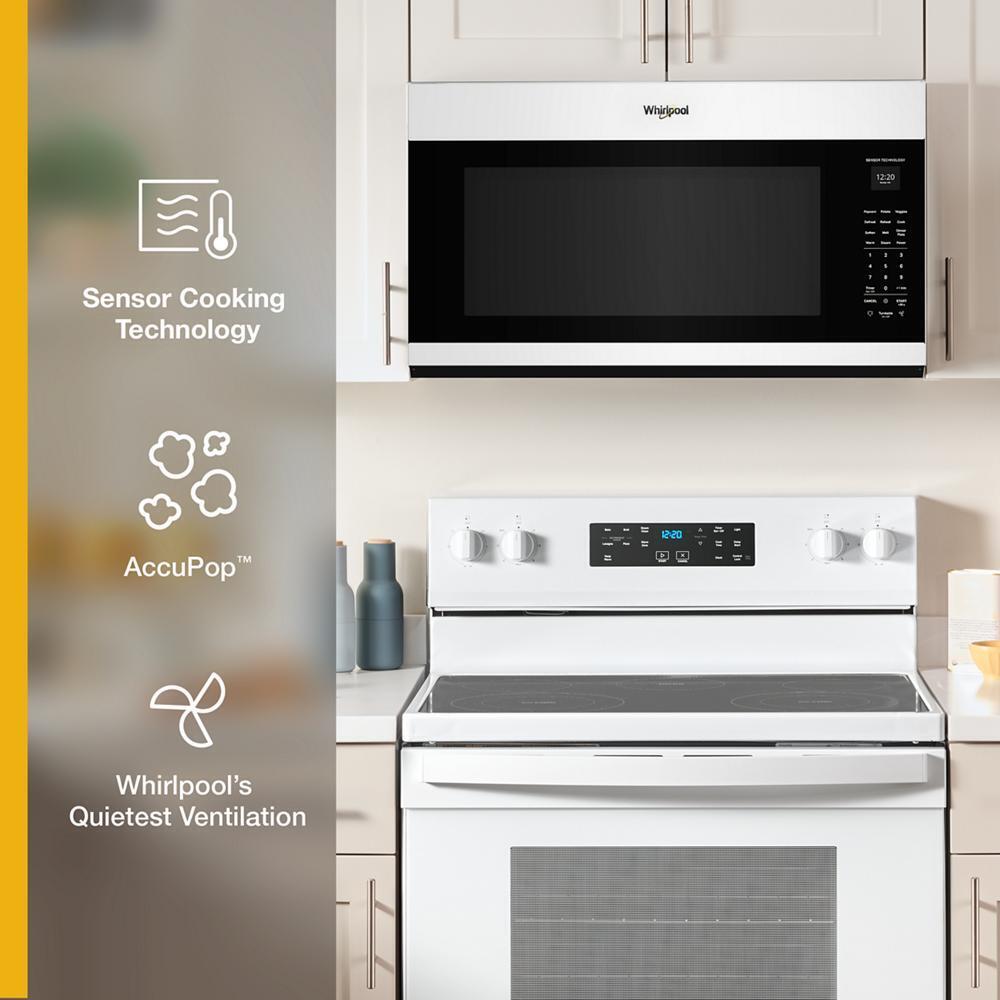 Whirlpool WMMS5630TW 2.1 Cu. Ft. Microwave Hood With Sensor Cooking And Accupop™
