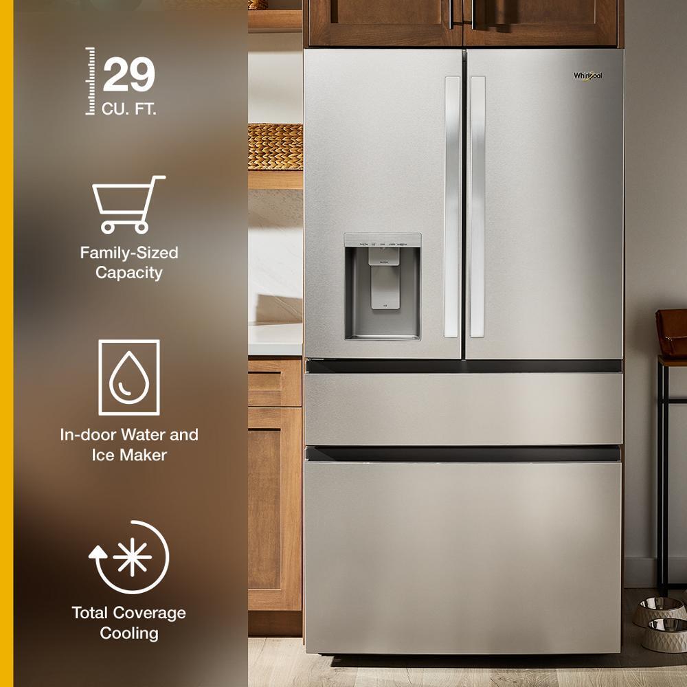 Whirlpool WRMF3636SW Whirlpool® 29 Cu. Ft. Family-Sized Capacity French Door Refrigerator With Flexible Temperature Drawer
