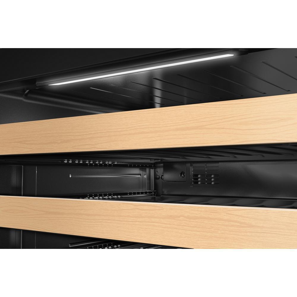 Kitchenaid KUWL524SPS 24" Undercounter Wine Cellar With Full-Extension Wood-Front Racks