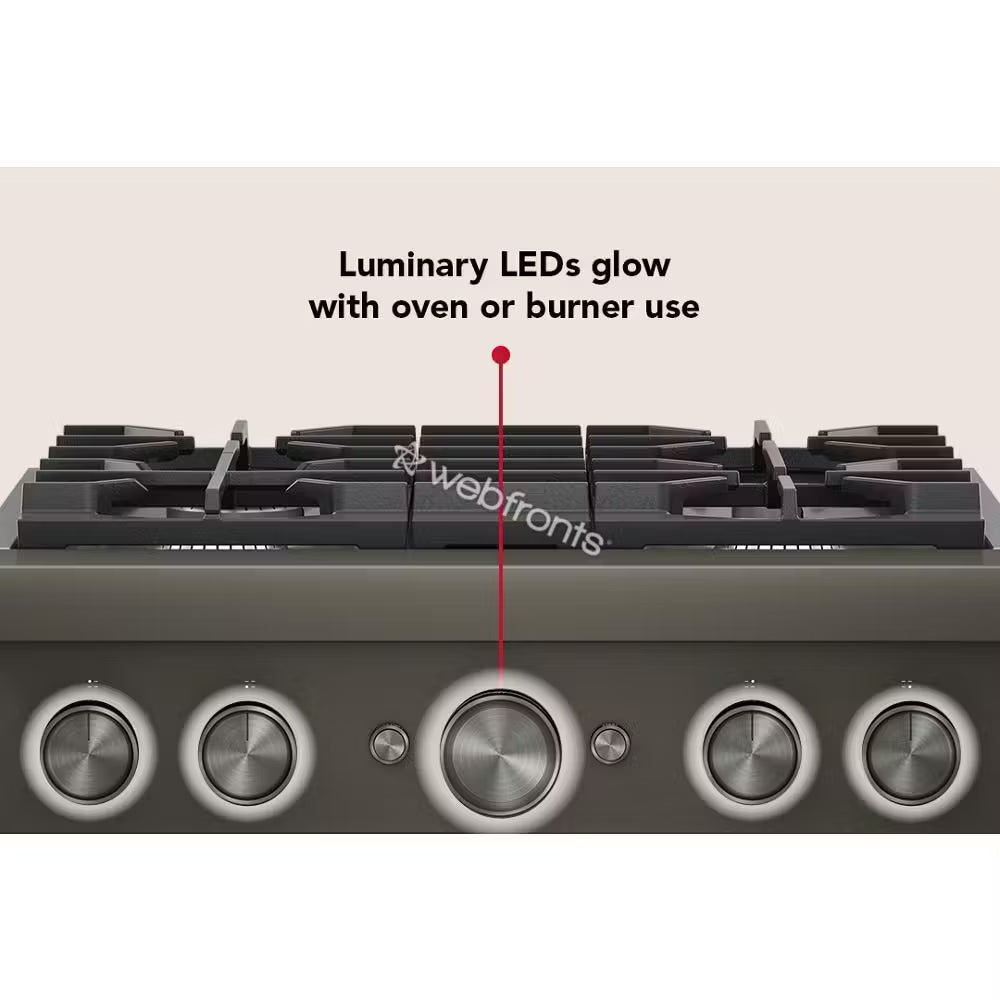 Kitchenaid KFDS930SBE 30-Inch 4 Burner Commercial-Style Dual Fuel Range With No Preheat Air Fry Mode