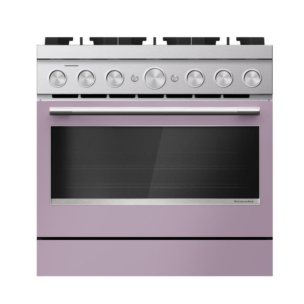 Kitchenaid KFDS936SWF 36-Inch 6 Burner Commercial-Style Dual Fuel Range With No Preheat Air Fry Mode