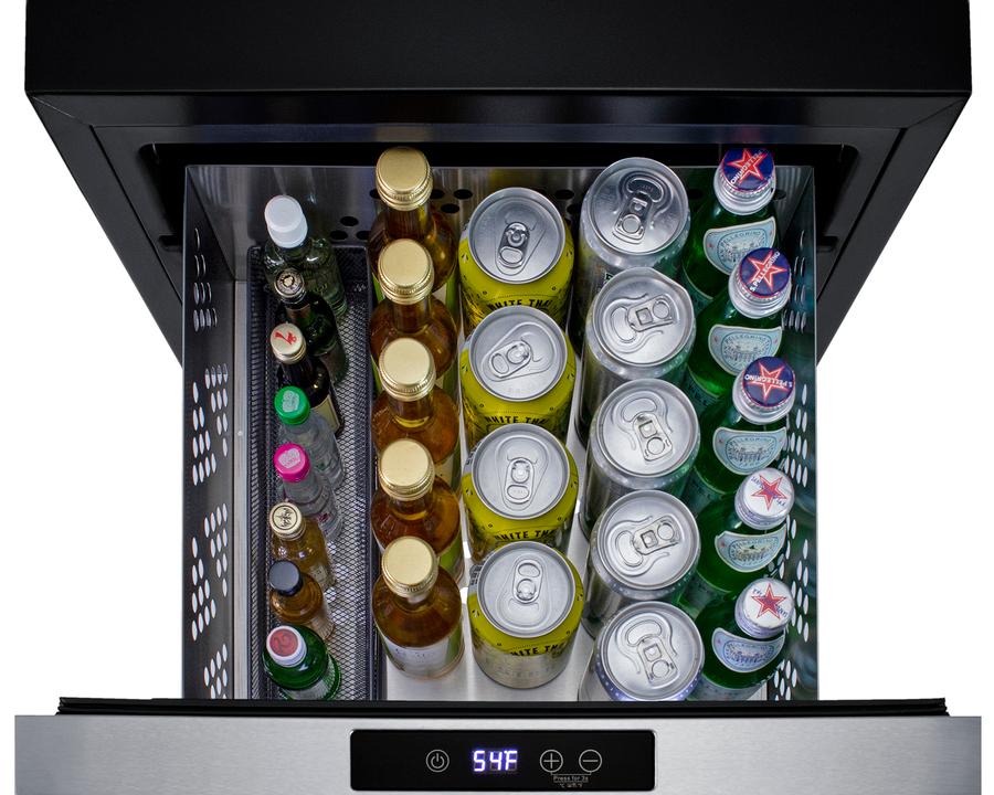 Summit COOL1D 18" Wide Built-In Wine/Beverage Cooler Drawer