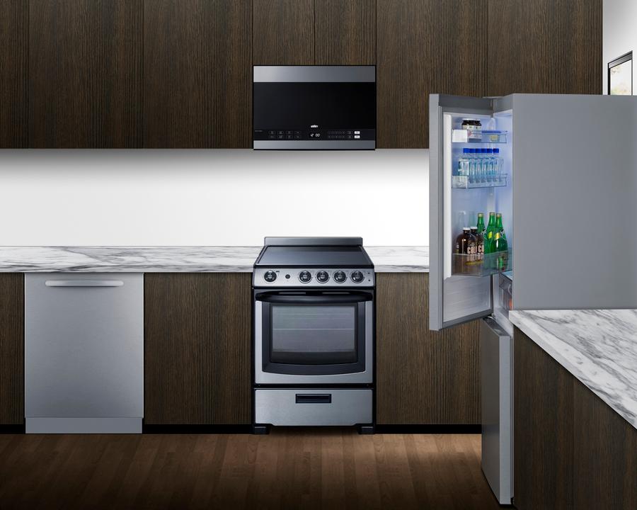 Summit FFBF124SSLHD 24" Wide Bottom Mount Refrigerator-Freezer