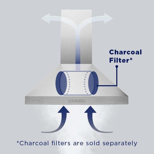 Hauslane WM530SS30P Hauslane Chef 30-In Convertible Stainless Steel Wall-Mounted Range Hood