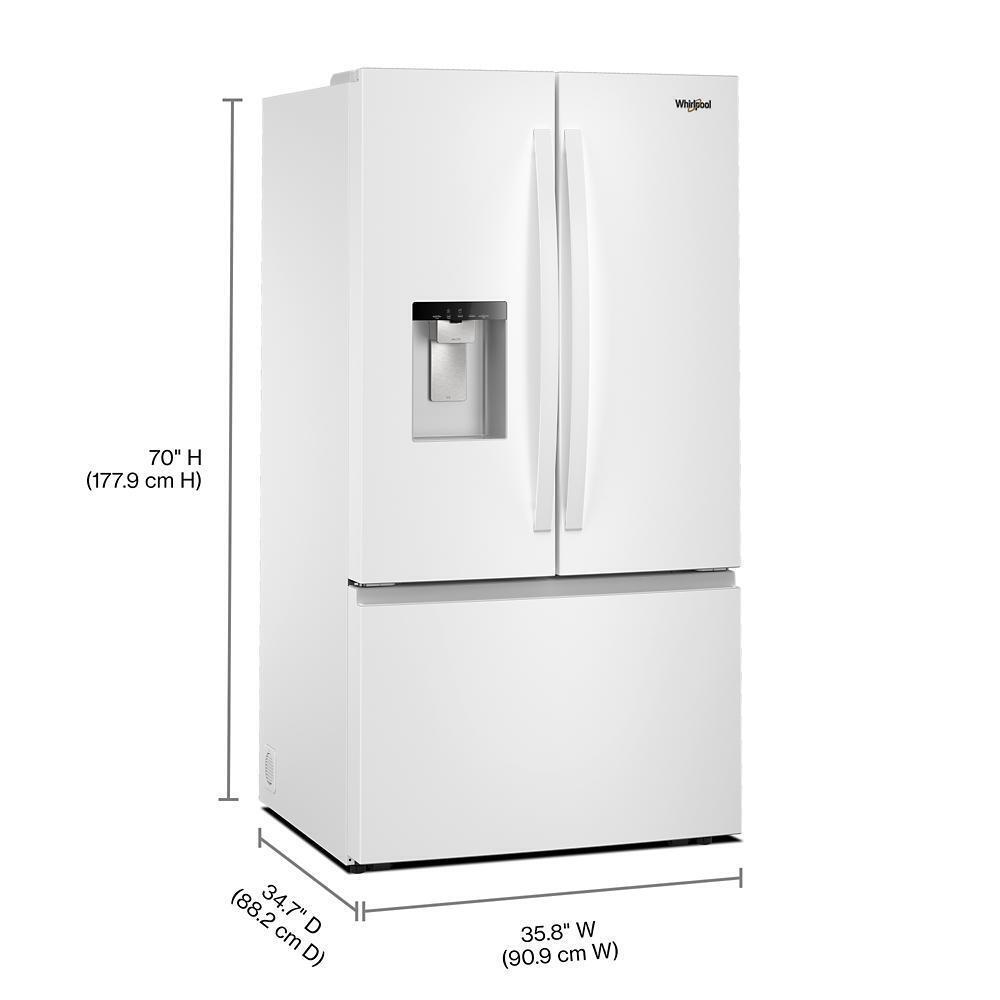 Whirlpool WRFF3736SW 36-Inch French Door Refrigerator With Dual Ice Makers - 30 Cu. Ft.