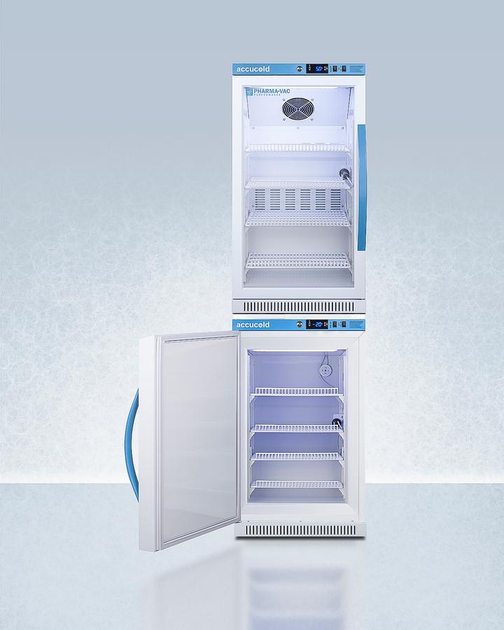 Summit ARG31PVBIADAAFZ2PVBIADASTACKLHD 20" Wide Performance Series All-Refrigerator/All-Freezer Combination