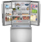 Sharp SJF2955MS 28.9 Cu.Ft. Standard Depth 36 In. French 3-Door Refrigerator With Water Dispenser In Stainless Steel