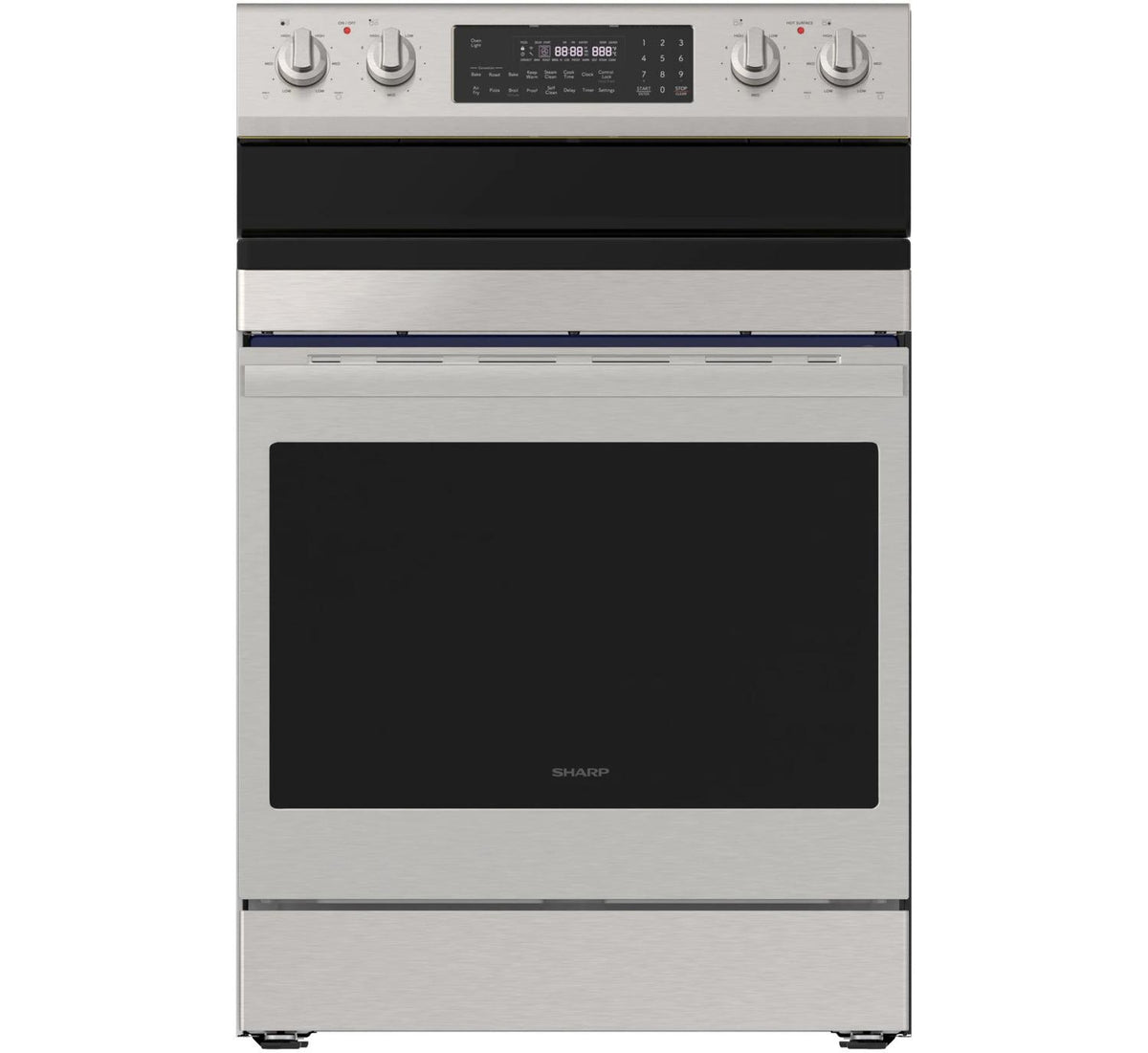 Sharp SFR3075MS 30 In. 5 Burner 6.3 Cu. Ft. Freestanding Electric Range With True European Convection