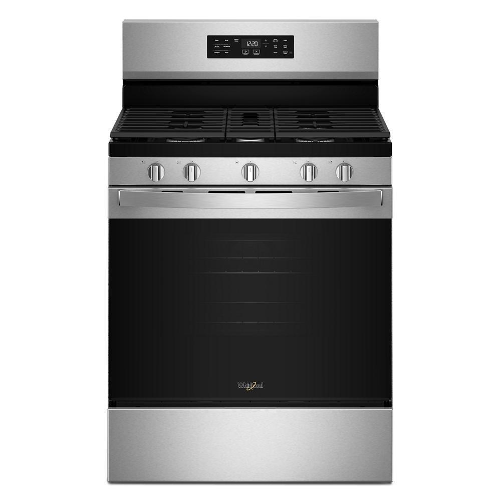 Whirlpool WFGS4530SS 30-Inch Gas Range With Air Cooking Technology And Steam Clean
