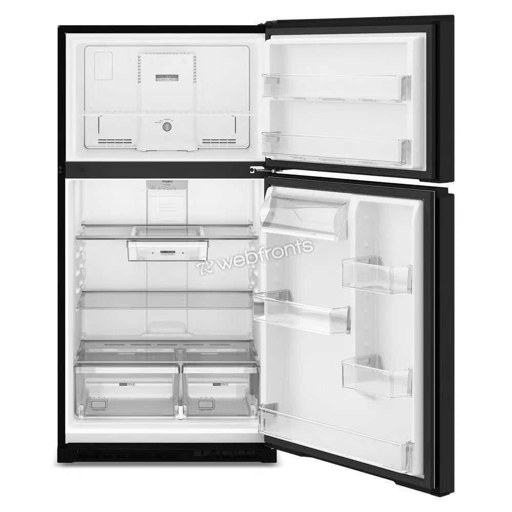 Whirlpool WRTX5421TB Whirlpool® 32.8-Inch Wide Top Freezer Refrigerator With Total Coverage Cooling- 21.3 Cu. Ft.