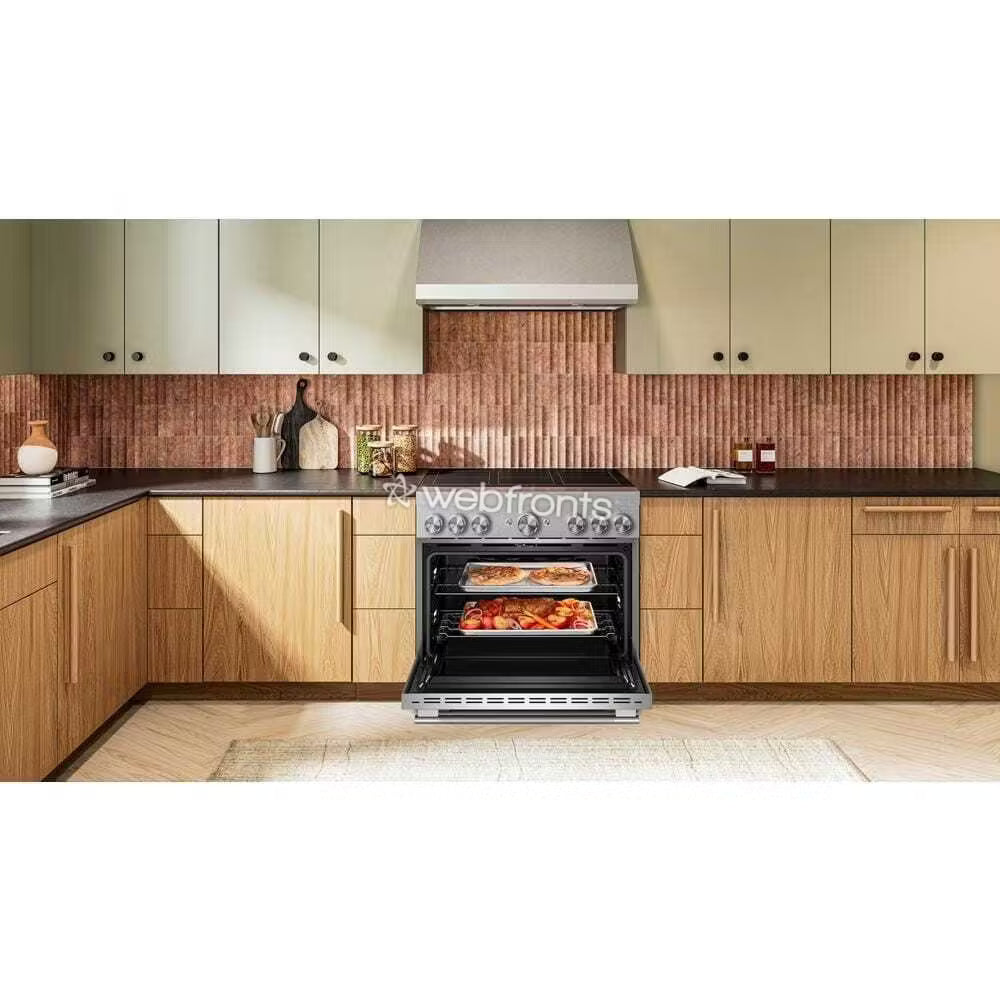 Kitchenaid KFIS936SJP 36-Inch 6-Element Induction Freestanding Commercial-Style Range With Air Fry