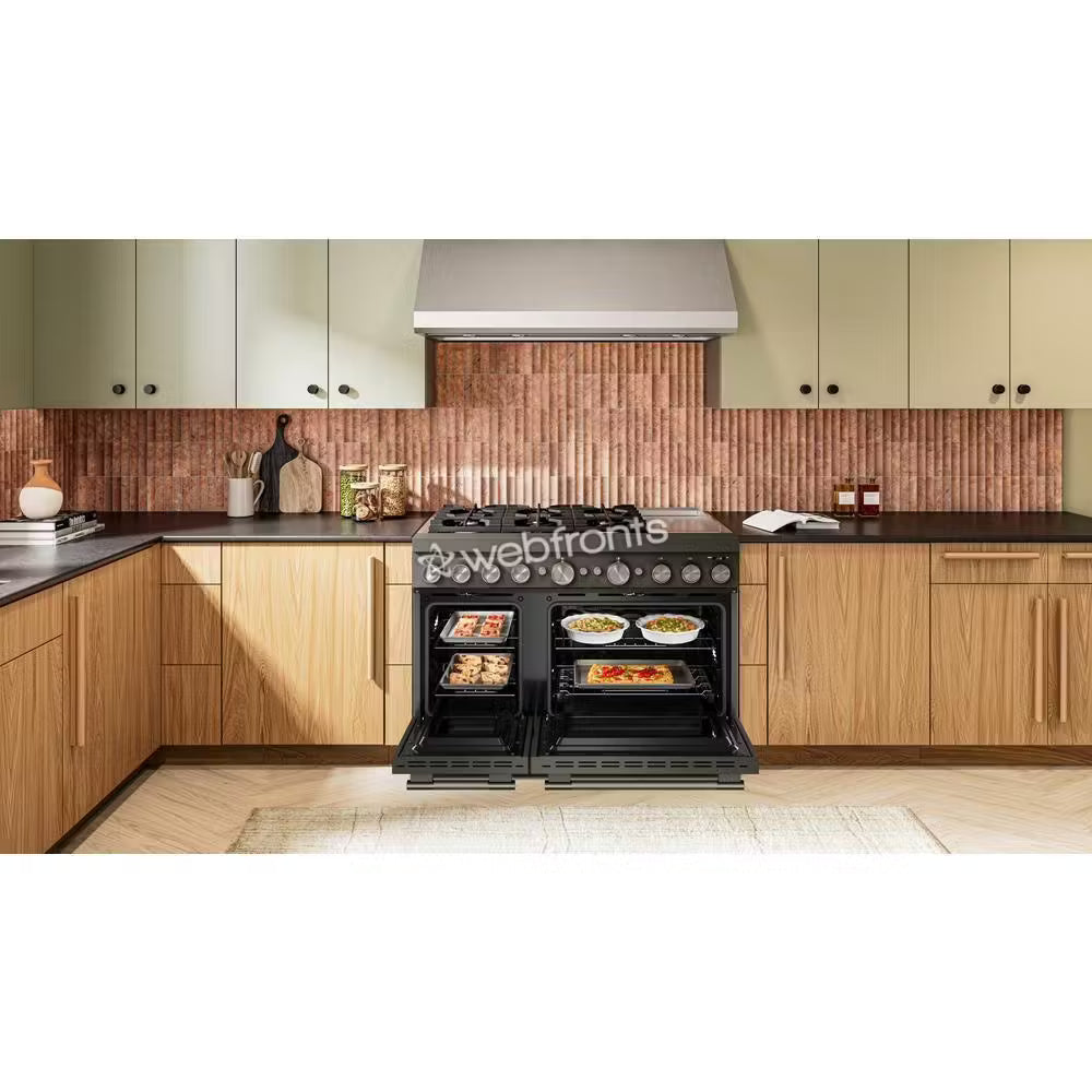 Kitchenaid KFDD948SBE 48-Inch 6 Burner Commercial-Style Dual Fuel Range With Griddle