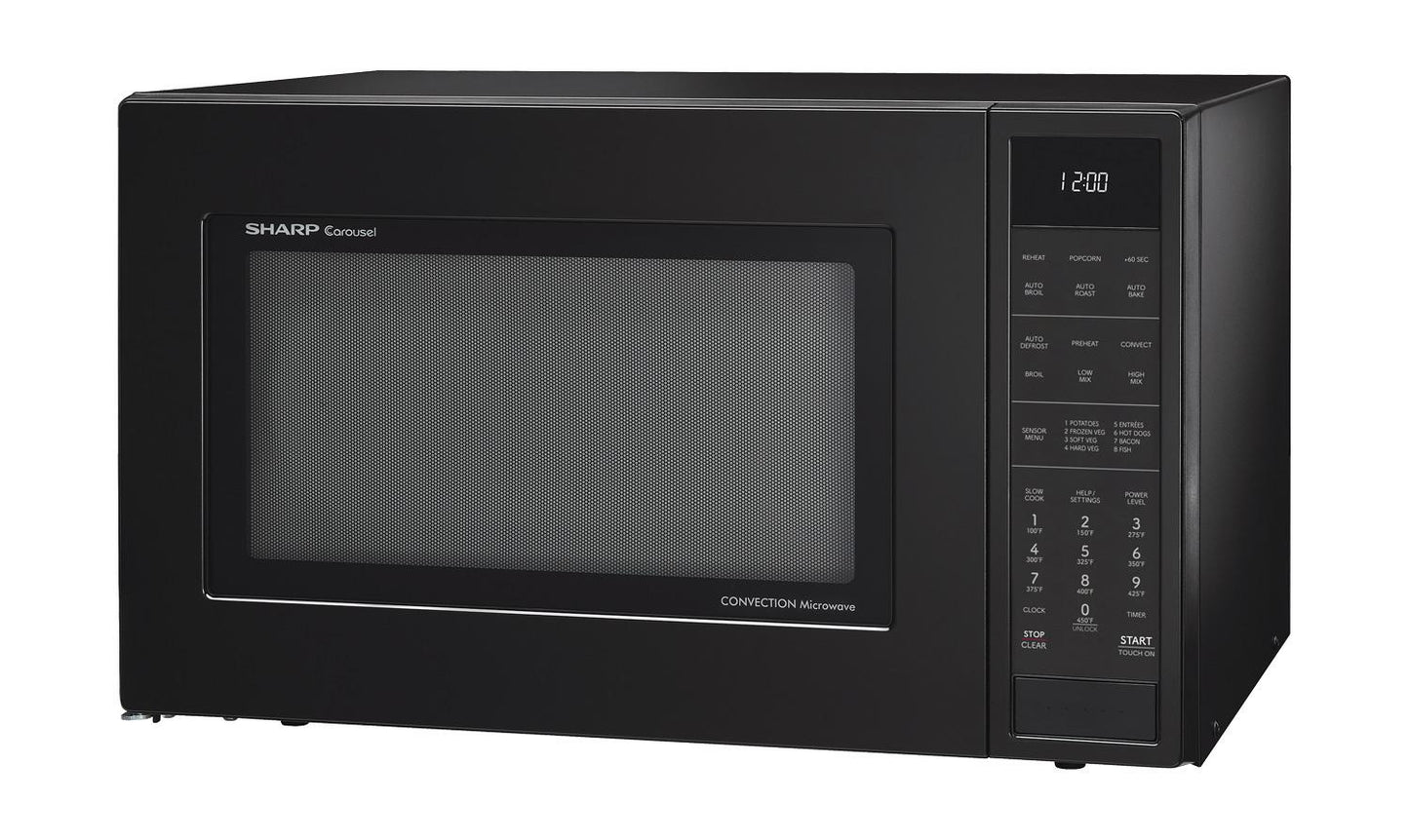 Sharp SMC1585KB Sharp 1.5 Cu. Ft. 900W Black Convection Countertop Microwave Oven