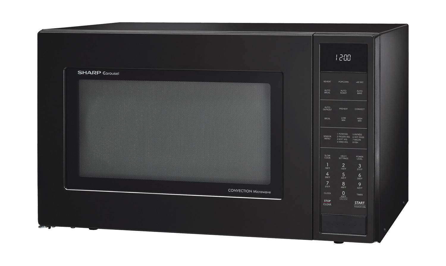 Sharp SMC1585KB Sharp 1.5 Cu. Ft. 900W Black Convection Countertop Microwave Oven