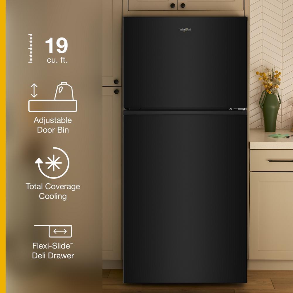 Whirlpool WRTX3119SB Whirlpool® 30-Inch Wide Top Freezer Refrigerator With Total Coverage Cooling- 19 Cu. Ft.