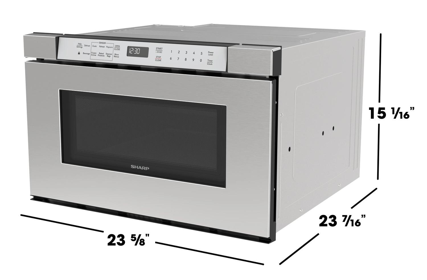 Sharp SMD2430MS Sharp 24 In. 1.2 Cu. Ft. Built-In Microwave Drawer™ Oven In Stainless Steel
