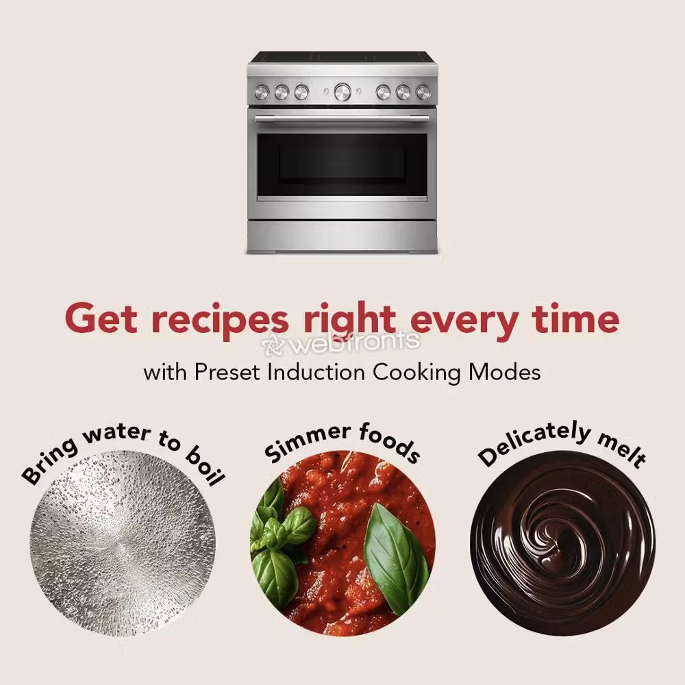 Kitchenaid KFIS936SJP 36-Inch 6-Element Induction Freestanding Commercial-Style Range With Air Fry
