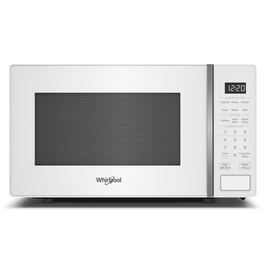 Whirlpool WMCS3018RW 0.7 Cu. Ft. White Countertop Microwave With Steam Clean - 700 Watt