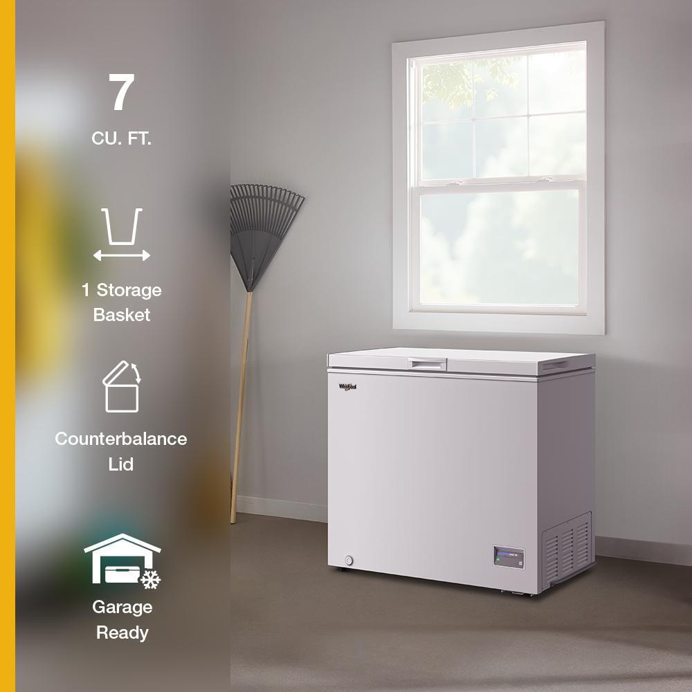 Whirlpool WZCN317TW Whirlpool ®7 Cu. Ft. Chest Freezer With 1 Storage Basket