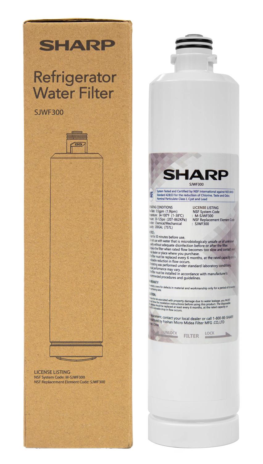Sharp SJF2955MS 28.9 Cu.Ft. Standard Depth 36 In. French 3-Door Refrigerator With Water Dispenser In Stainless Steel