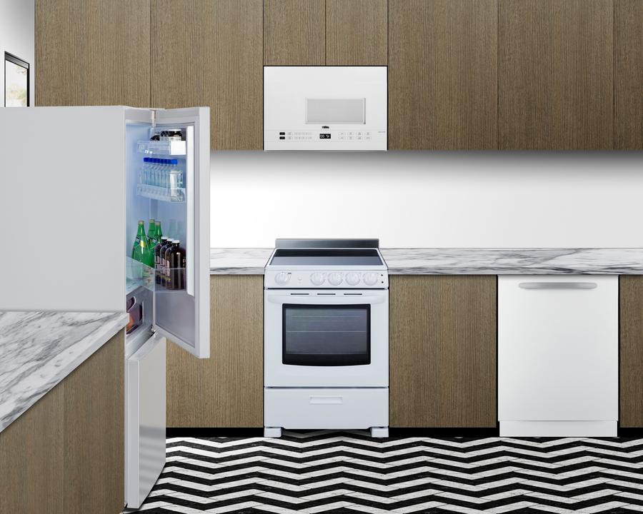 Summit FFBF151W 28" Wide Bottom Mount Refrigerator-Freezer