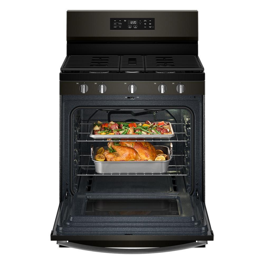 Whirlpool WFGS4530SV 30-Inch Gas Range With Air Cooking Technology And Steam Clean